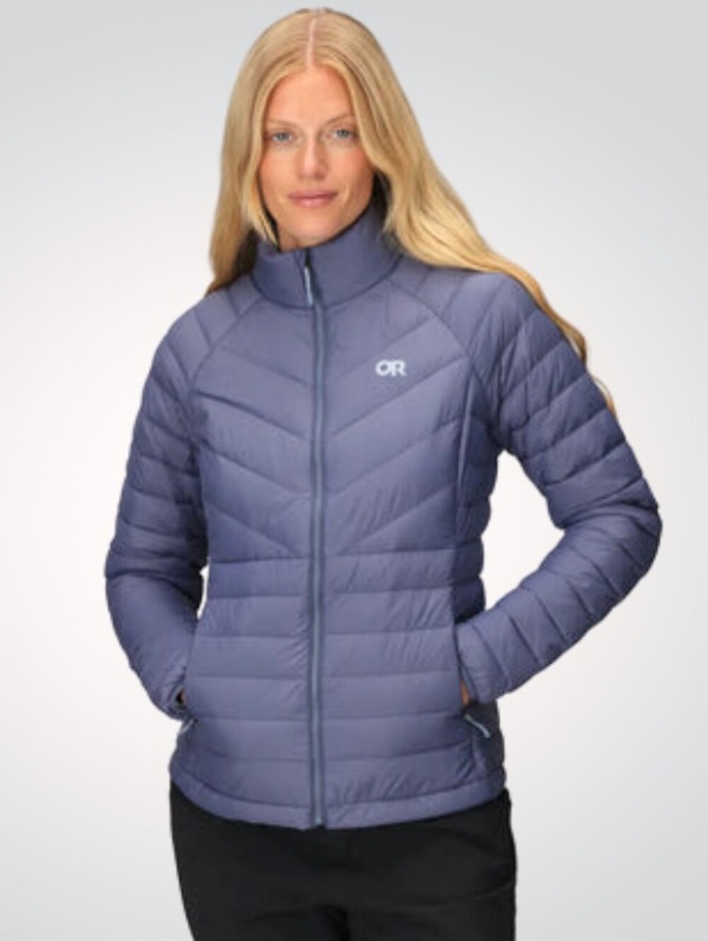 Outdoor Research Womens Transcendent Down Puffer Jacket Full Zip Size XL Winter